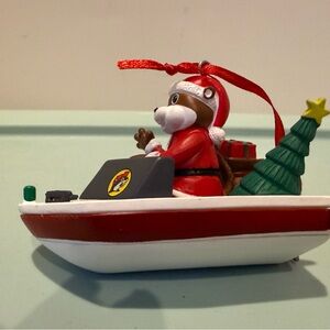 Super Cute Buc-ees Santa in Boat Ornament- NWT